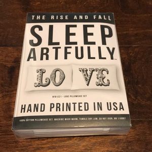 NWT “LOVE” standard pillowcases